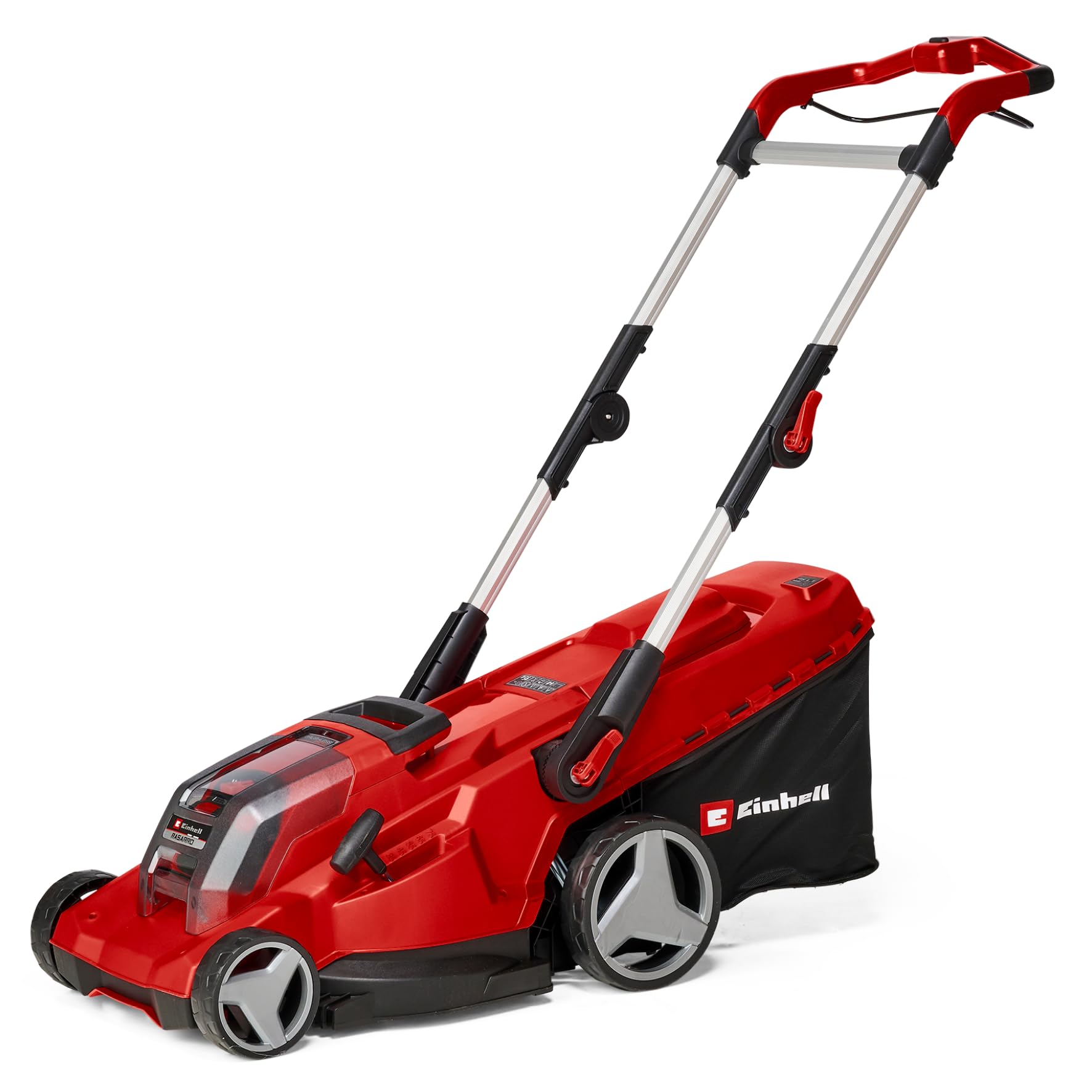 Einhell Akku-Rasenmäher RASARRO 36/42 Kit Power X-Change (36V, 42 cm Schnittbreite, bis 725 m², Brushless, 50L Fangkorb, Mulchfunktion, inkl. 2x 5,2Ah + 1x Twincharger)