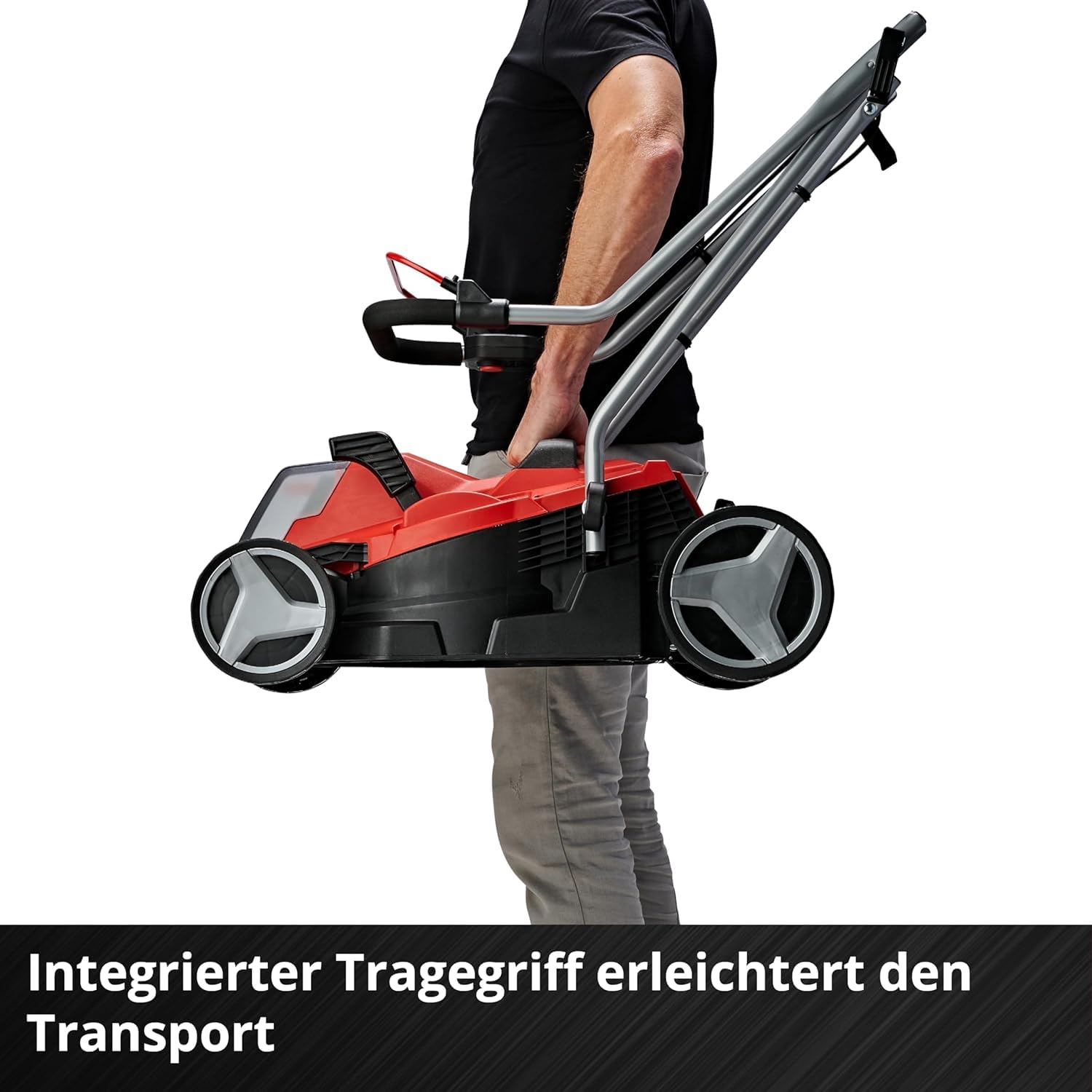 Einhell Akku-Rasenmäher GE-CM 18/33 Li Kit, 18 V, 33 cm Schnittbreite, bis 200 m², 30 L Fangkorb, inkl. 4,0 Ah Akku + Lader