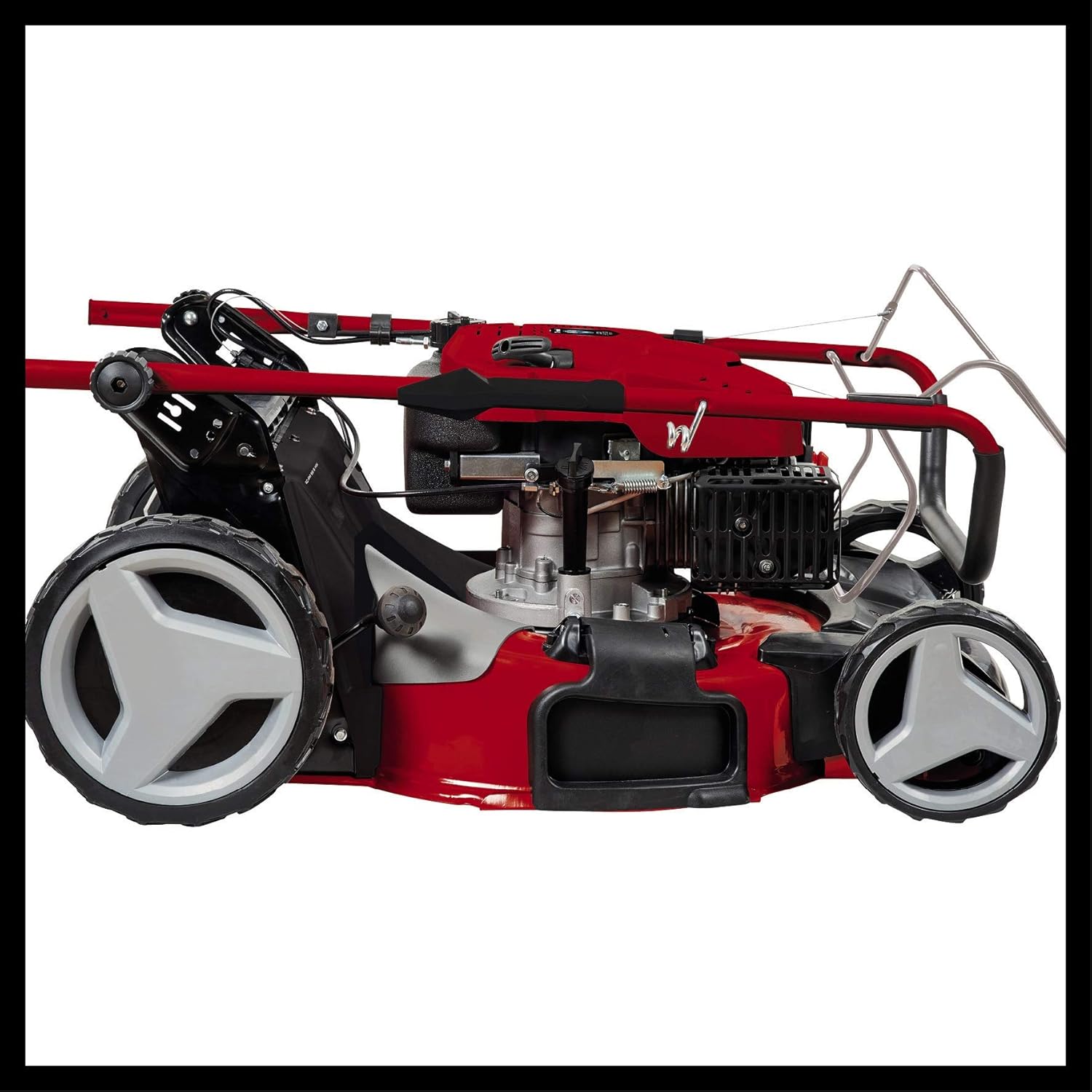 Einhell Benzin-Rasenmäher GC-PM 56/2 S HW (für 2.200 m², Frontbumper, OHV-Motor mit GT-Markengetriebe, Einhell Quick-Start-System, Vortex Technology Deck mit 5-in-1-Funktion)