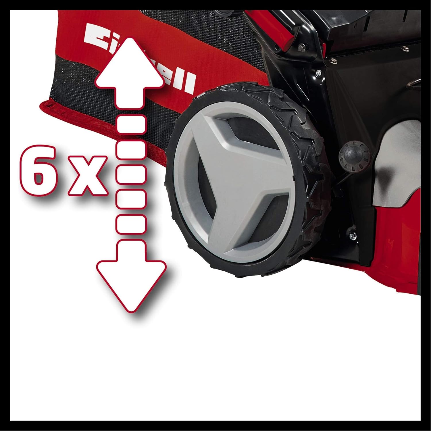 Einhell Benzin-Rasenmäher GC-PM 56/2 S HW (für 2.200 m², Frontbumper, OHV-Motor mit GT-Markengetriebe, Einhell Quick-Start-System, Vortex Technology Deck mit 5-in-1-Funktion)
