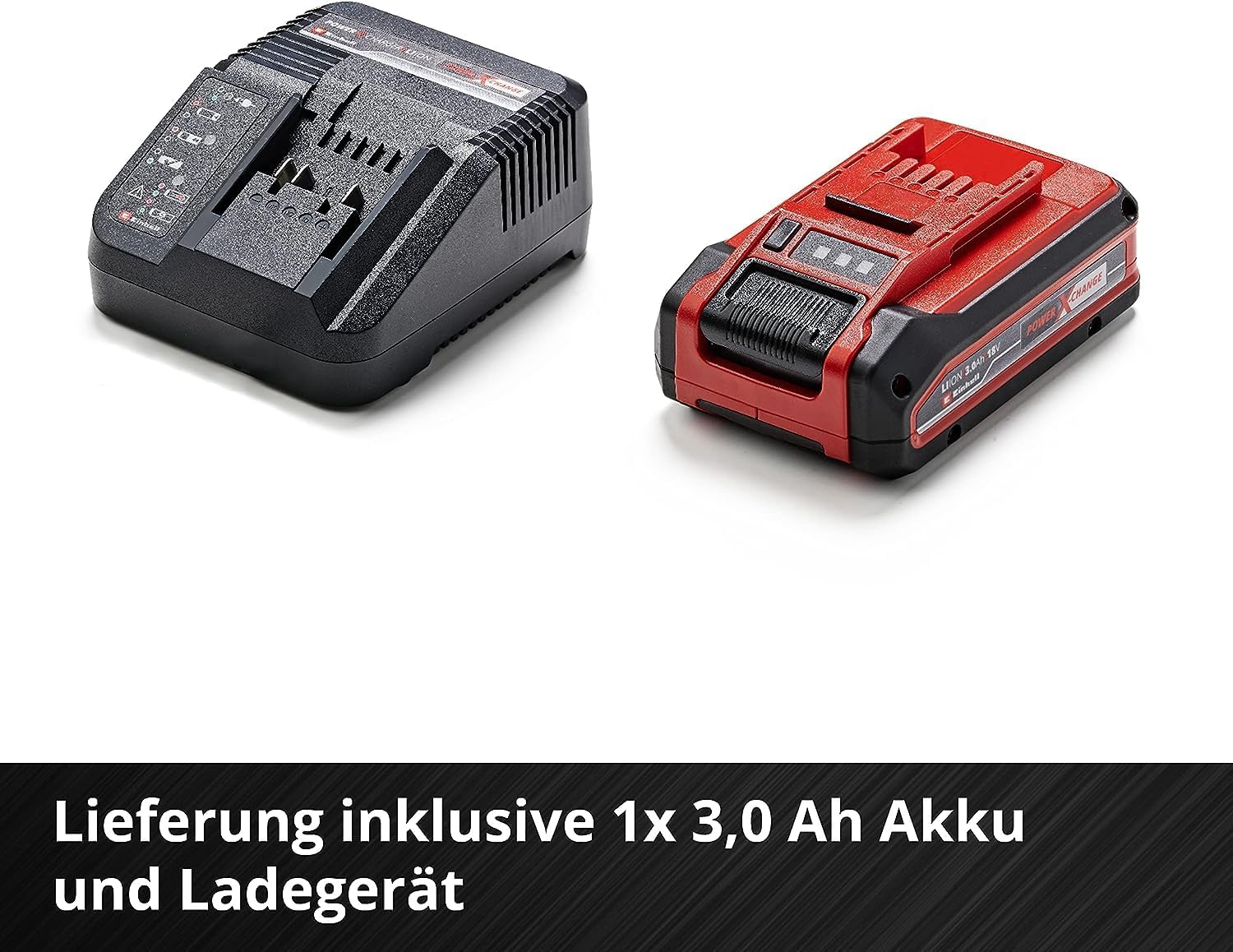 Einhell Akku-Rasenmäher GE-CM 18/30 Li Kit, 18 V, 30 cm, bis 150 m², Brushless, 25 L Fangkorb, inkl. 3,0 Ah Akku + Ladegerät