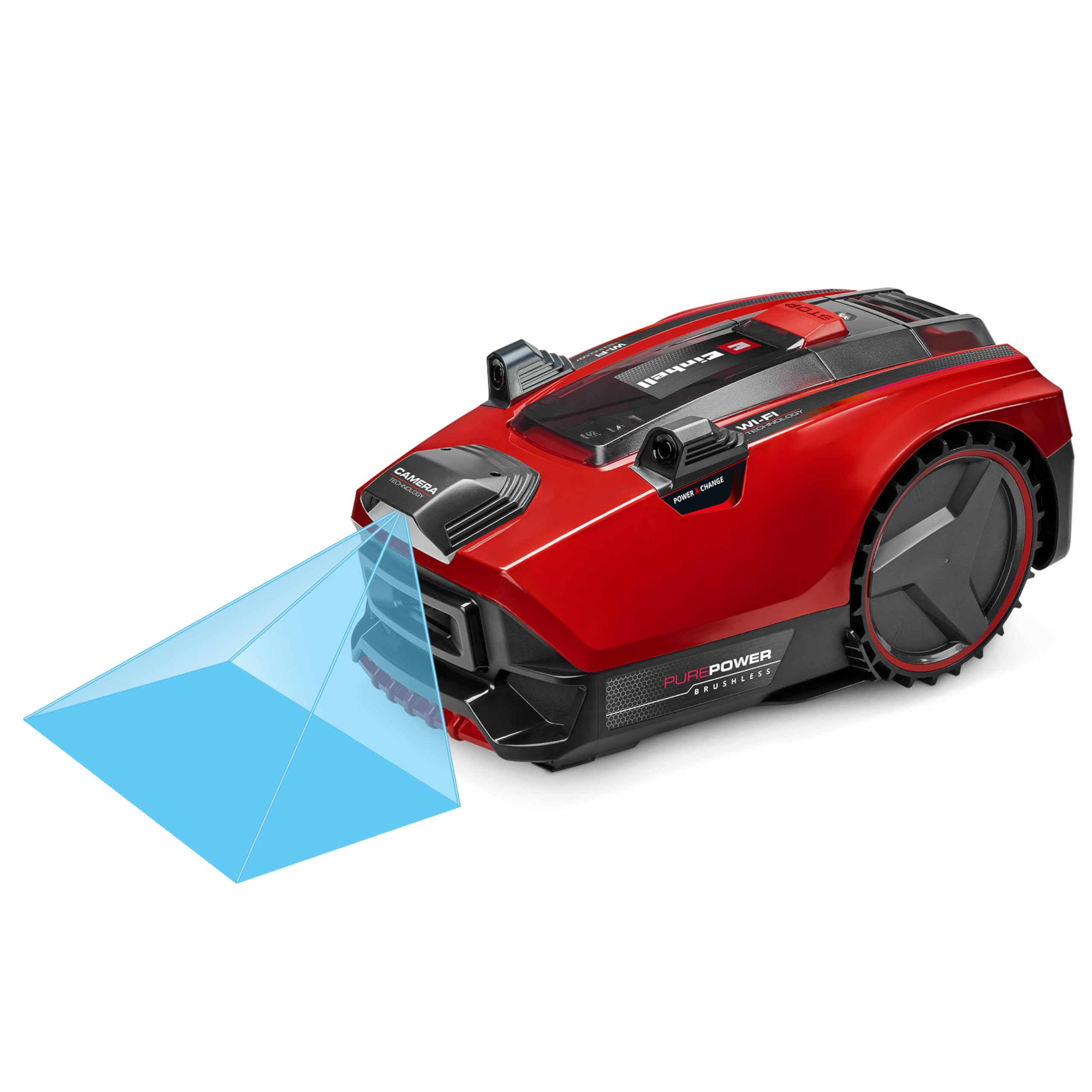 Einhell Akku-Rasenmäher RASARRO 36/38 Kit Power X-Change (36 V, 38 cm Schnittbreite, 450 m², Brushless, Mulchfunktion, 45L Fangkorb, inkl. 2x 4,0 Ah Akkus + Twincharger)