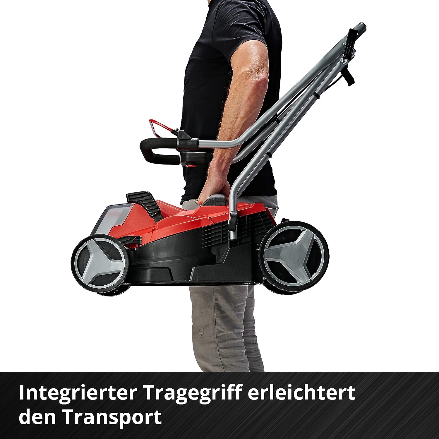 Einhell Akku-Rasenmäher GE-CM 18/33 Li Kit, 18 V, 33 cm Schnittbreite, bis 200 m², 30 L Fangkorb, inkl. 4,0 Ah Akku + Lader