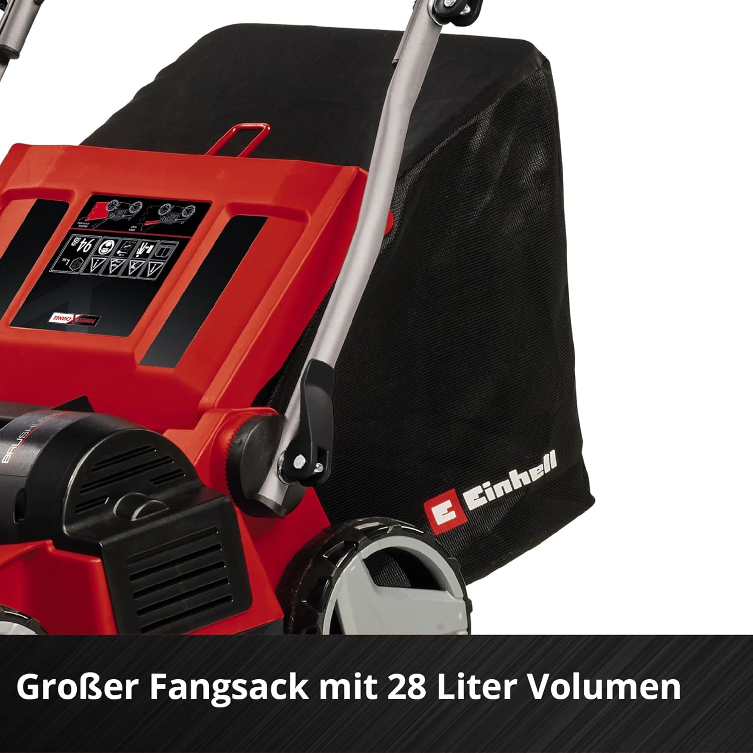 Einhell Akku-Vertikutierer-Lüfter GE-SA 36/35 Li-Solo Power X-Change (Li-Ion, 36 V, bürstenloser Motor, 35cm Messerwalze, 28L Fangsack, einstellbare Arbeitstiefe, ohne Akku & Ladegerät)
