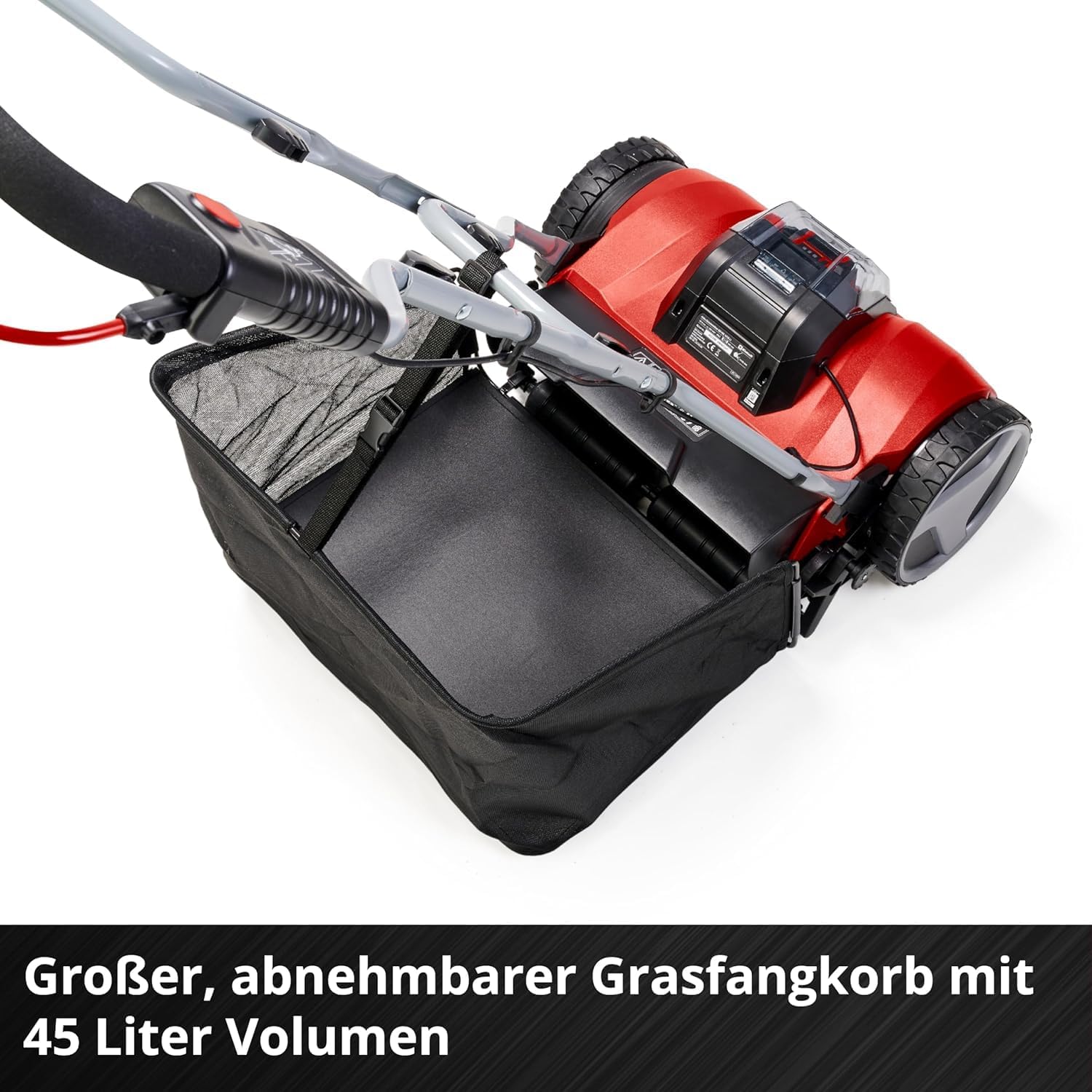 Einhell Akku-Rasenmäher GE-HM 18/38 Li - Solo Power X-Change (Li-ion, 18V, kugelgelagerte Mähspindel mit 5 präzisionsgeschliffenen Stahlmessern, ohne Akku und Ladegerät)