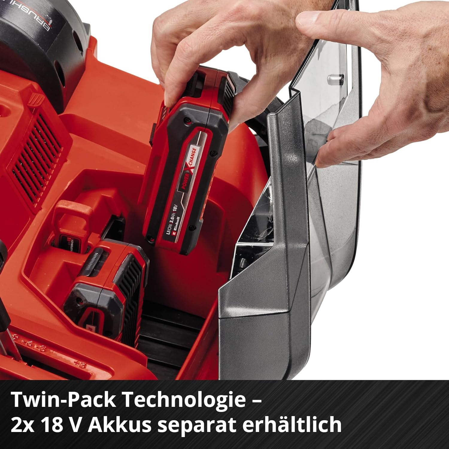 Einhell Akku-Vertikutierer-Lüfter GE-SA 36/35 Li-Solo Power X-Change (Li-Ion, 36 V, bürstenloser Motor, 35cm Messerwalze, 28L Fangsack, einstellbare Arbeitstiefe, ohne Akku & Ladegerät)